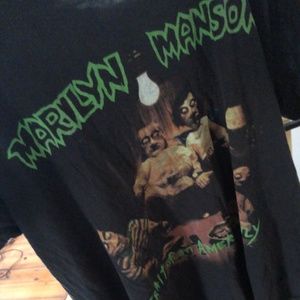 Vintage Marilyn Manson portrait of the American family t shirt